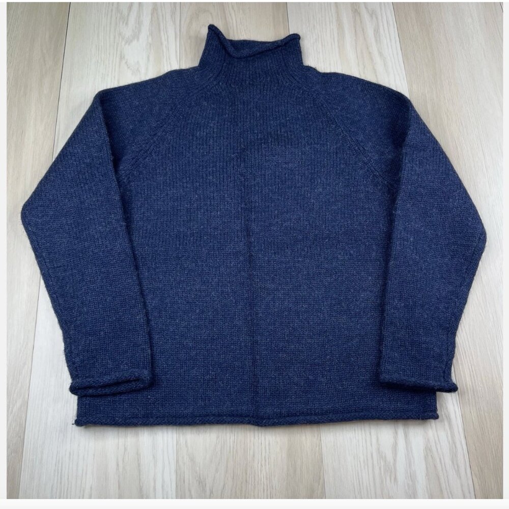 J. Crew 90s Vintage Roll Neck Pullover Sweater Chunky Wool Oarsman M